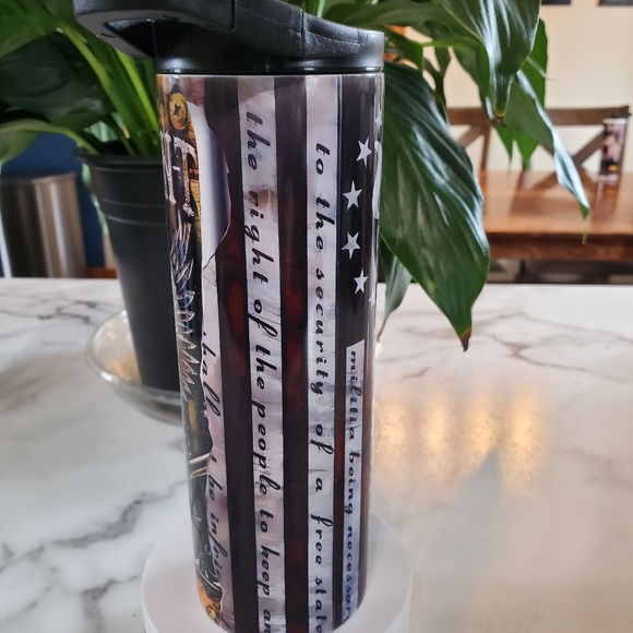 2nd amendment 20oz Tumbler with duo lids 🎉sale - Picture 4 of 10